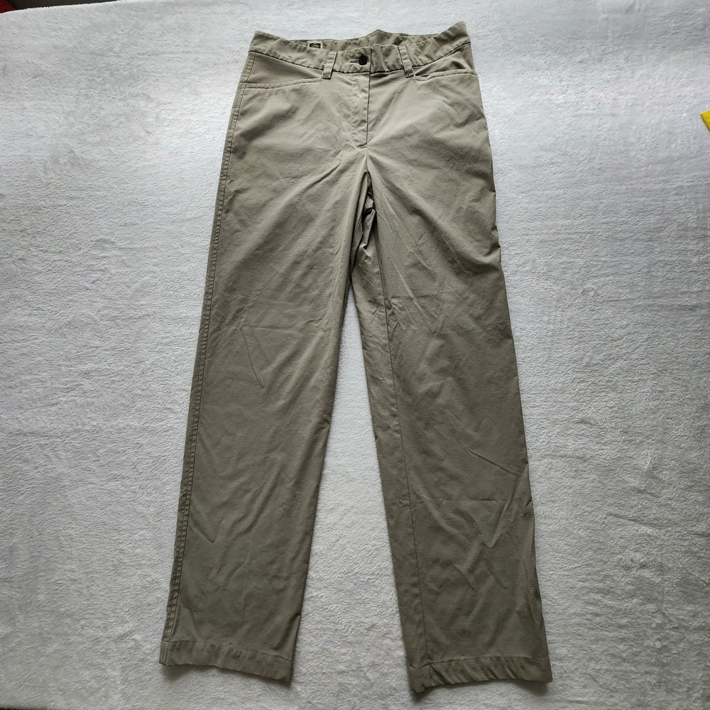 Tilley Travel Pants Womens 8 Tan Ripstop Nylon Zip Pocket Hiking Camping 30W 30L